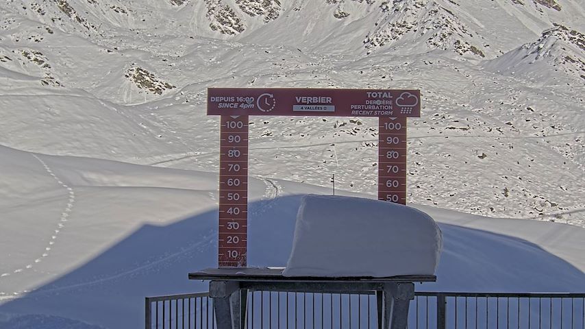 La Chaux 2'265 m. - Hauteur de neige Image