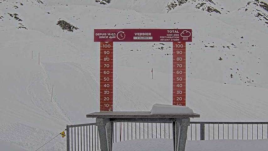 La Chaux 2'265 m. - Hauteur de neige Image