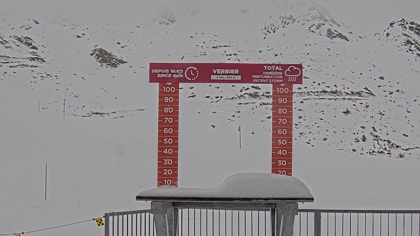 La Chaux 2'265 m. - Hauteur de neige Image