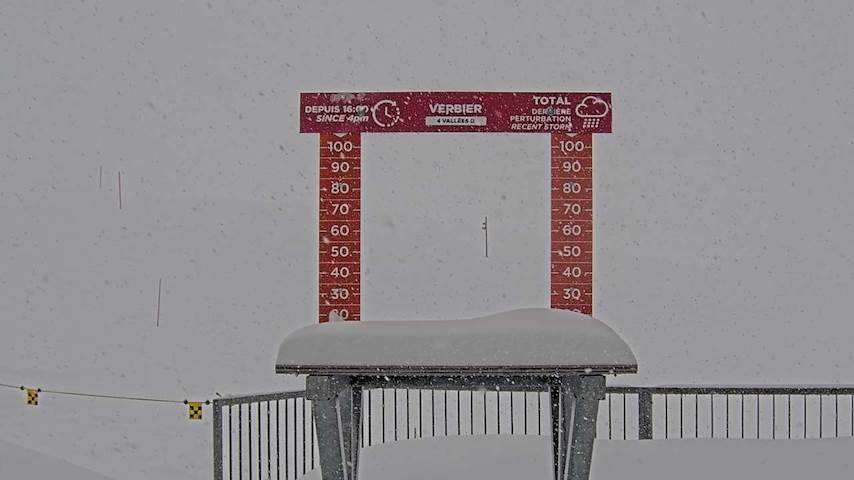 La Chaux 2'265 m. - Hauteur de neige Image