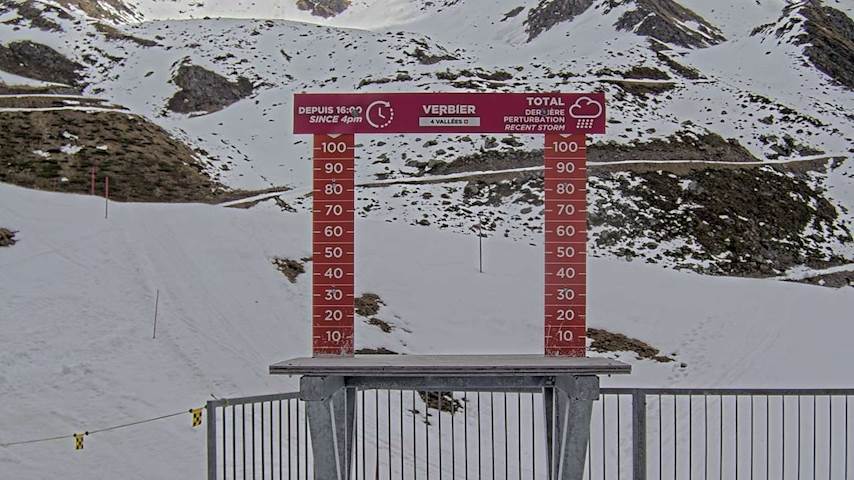 La Chaux 2'265 m. - Hauteur de neige Image