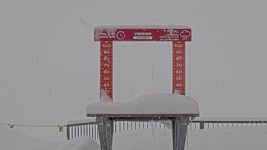 La Chaux 2'265 m. - Hauteur de neige Image