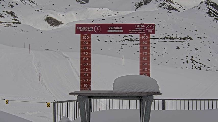 La Chaux 2'265 m. - Hauteur de neige Image