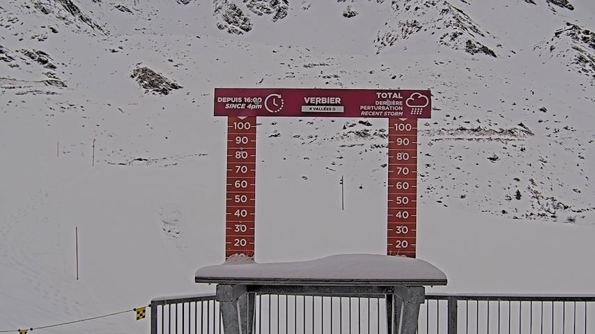 La Chaux 2'265 m. - Hauteur de neige Image