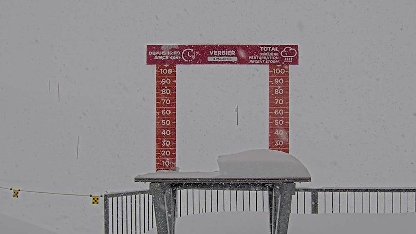 La Chaux 2'265 m. - Hauteur de neige Image