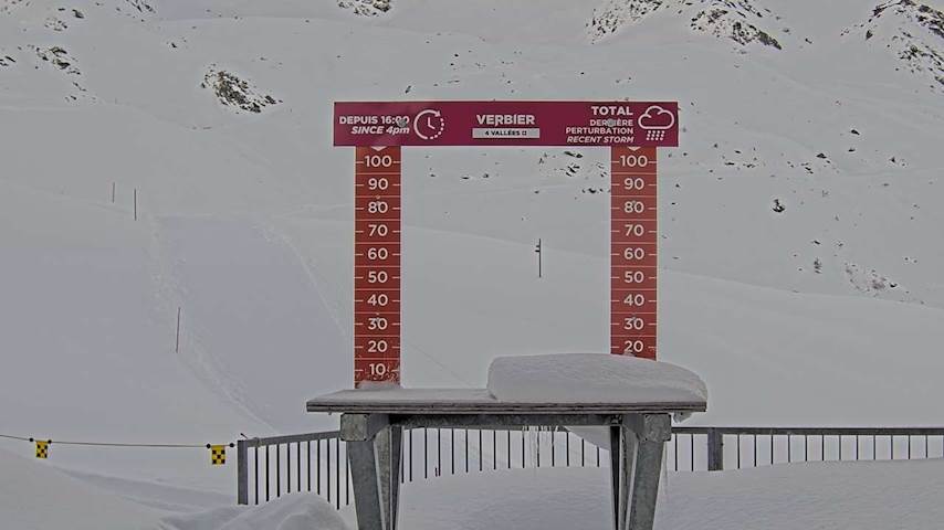 La Chaux 2'265 m. - Hauteur de neige Image