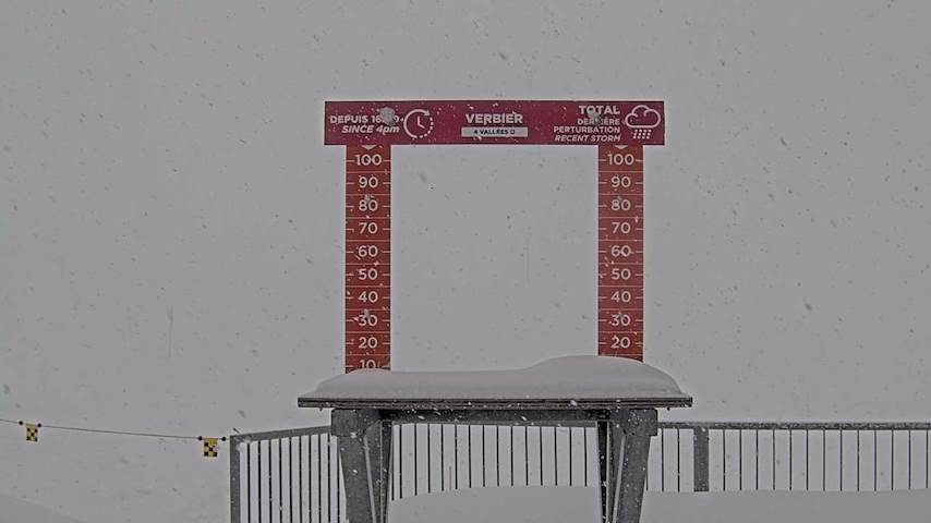 La Chaux 2'265 m. - Hauteur de neige Image