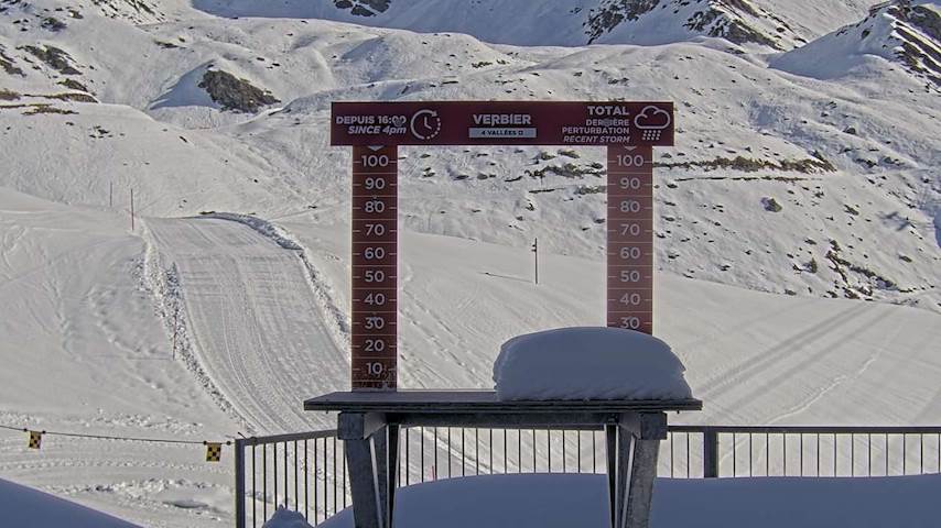 La Chaux 2'265 m. - Hauteur de neige Image