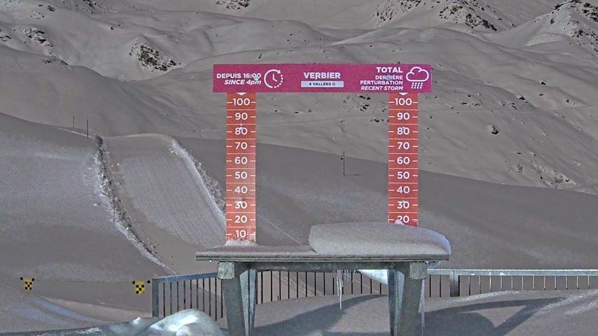 La Chaux 2'265 m. - Hauteur de neige Image