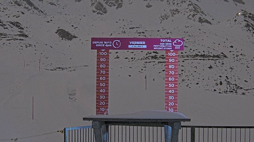 La Chaux 2'265 m. - Hauteur de neige Image