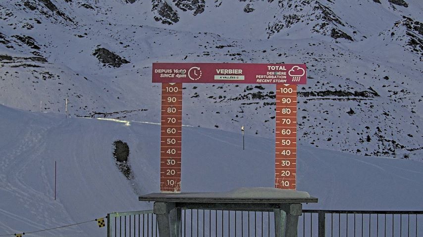 La Chaux 2'265 m. - Hauteur de neige Image