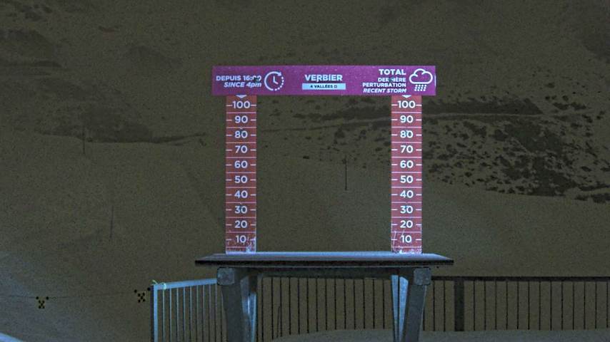 La Chaux 2'265 m. - Hauteur de neige Image