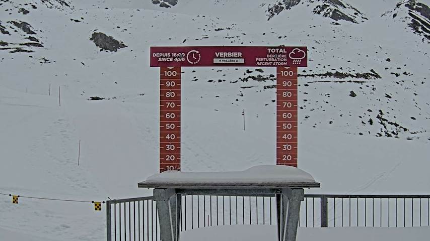 La Chaux 2'265 m. - Hauteur de neige Image