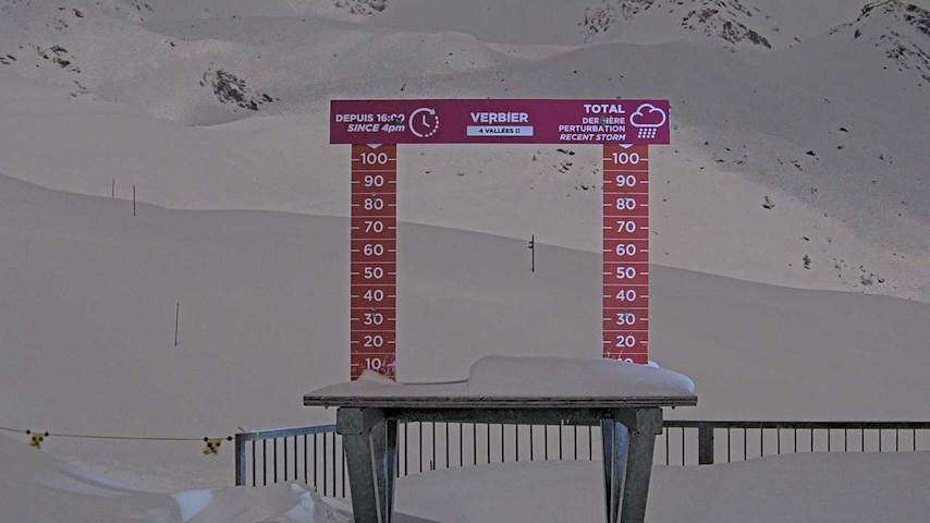 La Chaux 2'265 m. - Hauteur de neige Image