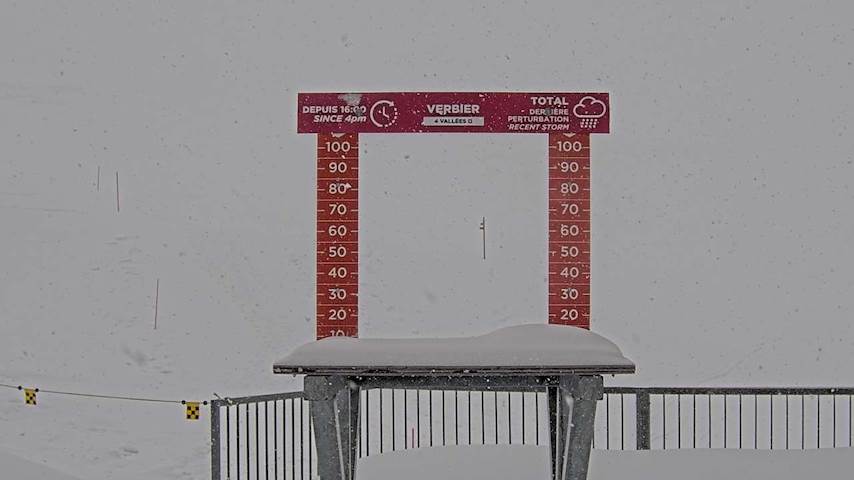 La Chaux 2'265 m. - Hauteur de neige Image