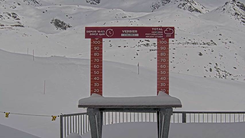 La Chaux 2'265 m. - Hauteur de neige Image