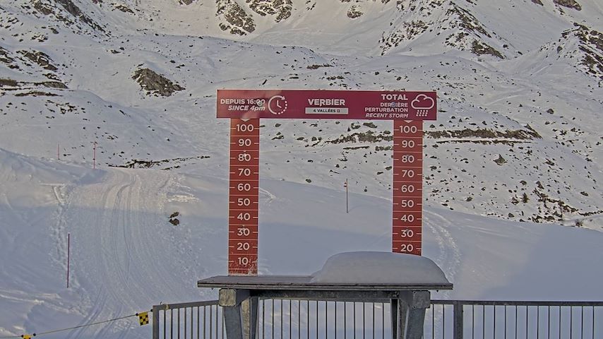 La Chaux 2'265 m. - Hauteur de neige Image