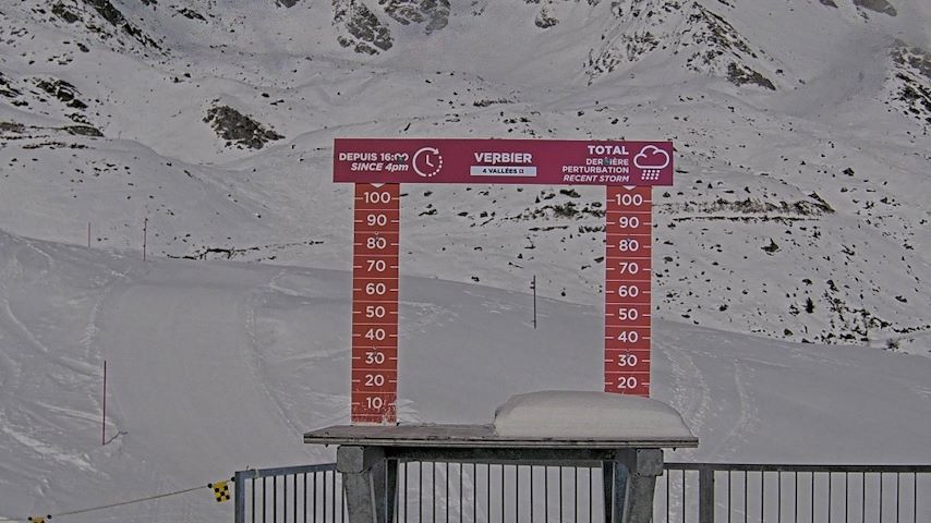 La Chaux 2'265 m. - Hauteur de neige Image