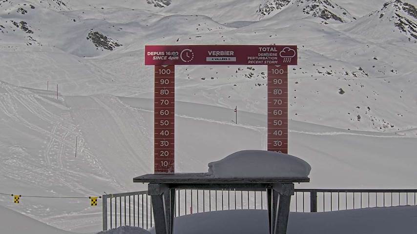 La Chaux 2'265 m. - Hauteur de neige Image