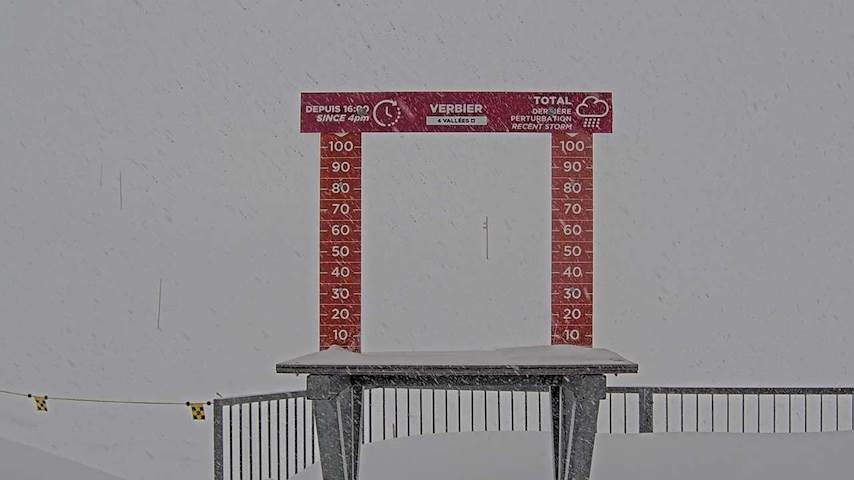 La Chaux 2'265 m. - Hauteur de neige Image