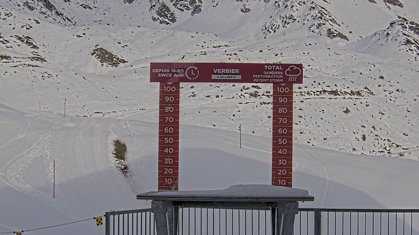 La Chaux 2'265 m. - Hauteur de neige Image