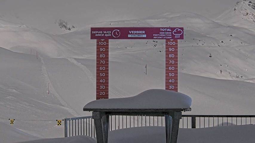 La Chaux 2'265 m. - Hauteur de neige Image