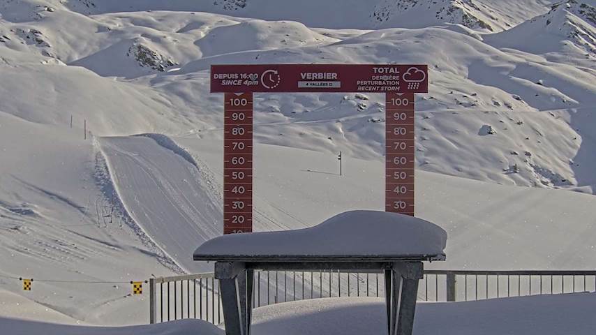 La Chaux 2'265 m. - Hauteur de neige Image