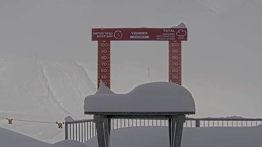 La Chaux 2'265 m. - Hauteur de neige Image