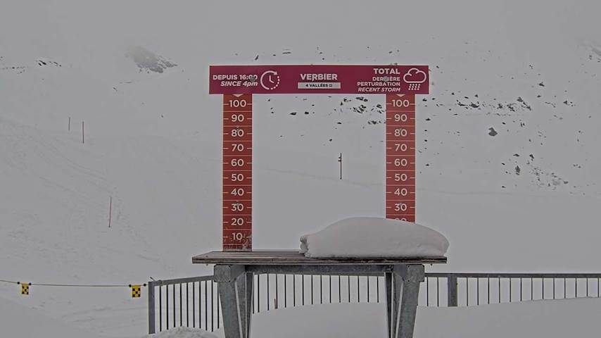 La Chaux 2'265 m. - Hauteur de neige Image