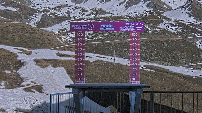 La Chaux 2'265 m. - Hauteur de neige Image