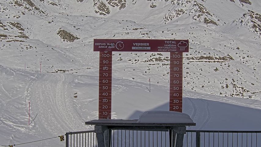 La Chaux 2'265 m. - Hauteur de neige Image