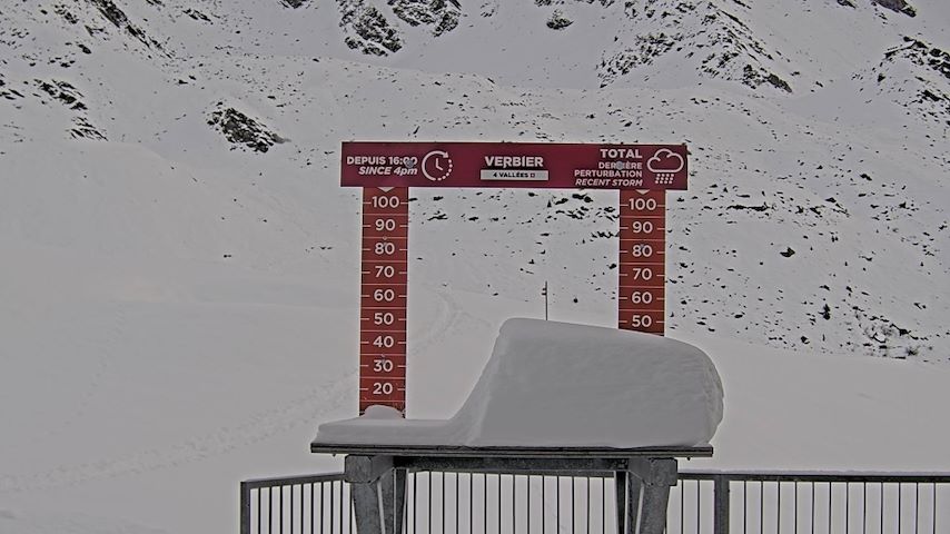 La Chaux 2'265 m. - Hauteur de neige Image