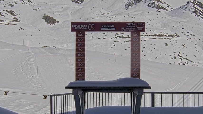 La Chaux 2'265 m. - Hauteur de neige Image