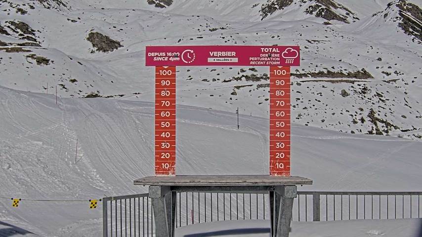 La Chaux 2'265 m. - Hauteur de neige Image