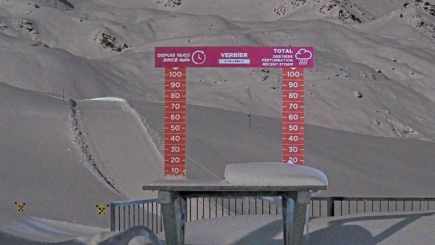 La Chaux 2'265 m. - Hauteur de neige Image