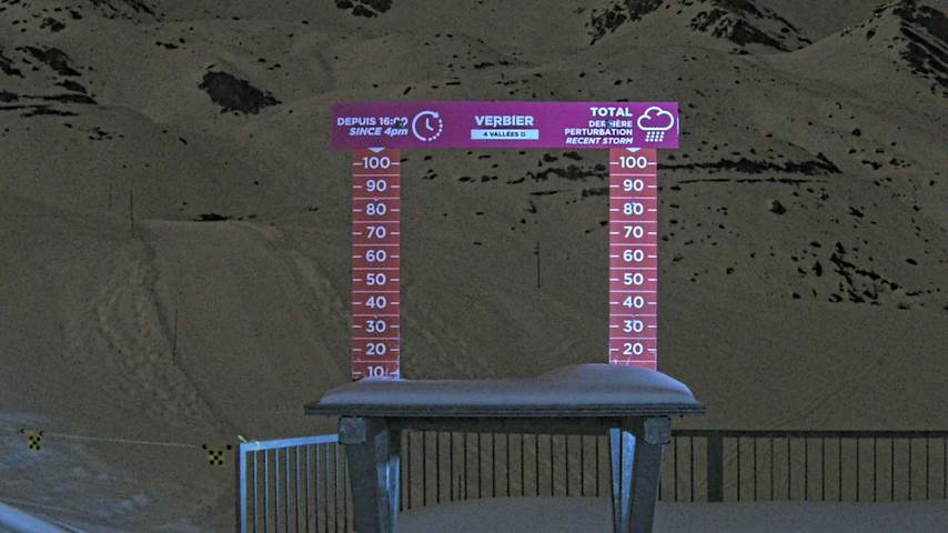 La Chaux 2'265 m. - Hauteur de neige Image