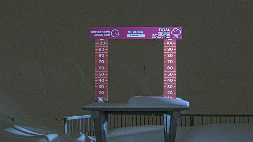 La Chaux 2'265 m. - Hauteur de neige Image