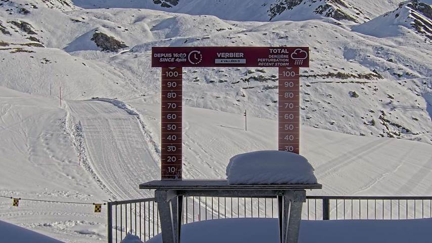 La Chaux 2'265 m. - Hauteur de neige Image