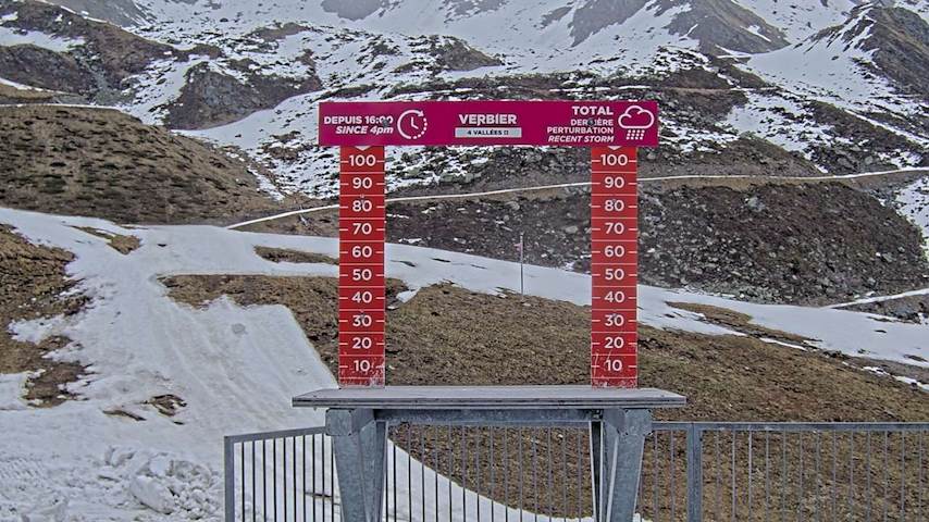 La Chaux 2'265 m. - Hauteur de neige Image