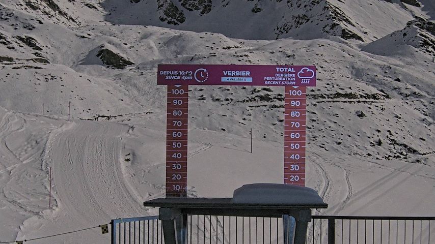 La Chaux 2'265 m. - Hauteur de neige Image