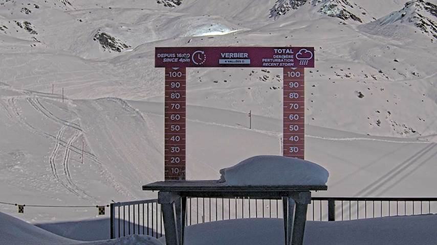 La Chaux 2'265 m. - Hauteur de neige Image