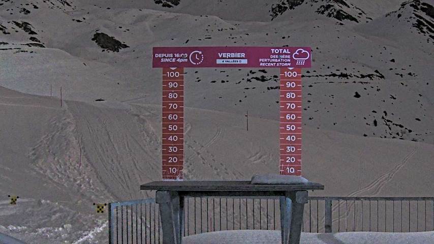 La Chaux 2'265 m. - Hauteur de neige Image