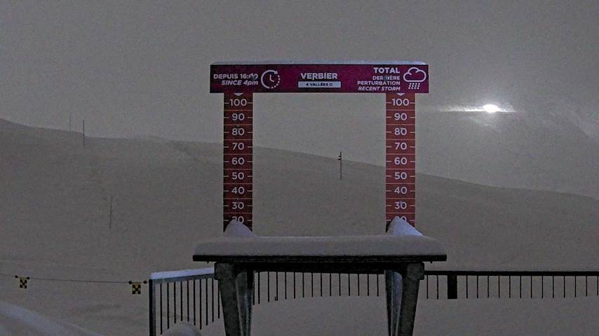 La Chaux 2'265 m. - Hauteur de neige Image