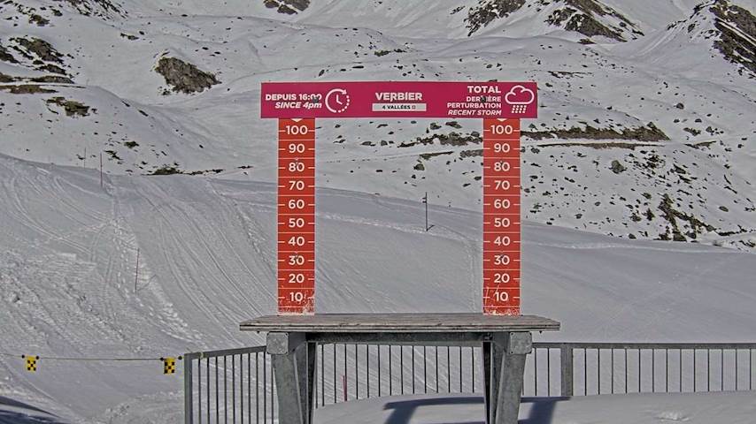 La Chaux 2'265 m. - Hauteur de neige Image