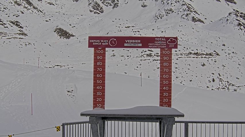 La Chaux 2'265 m. - Hauteur de neige Image