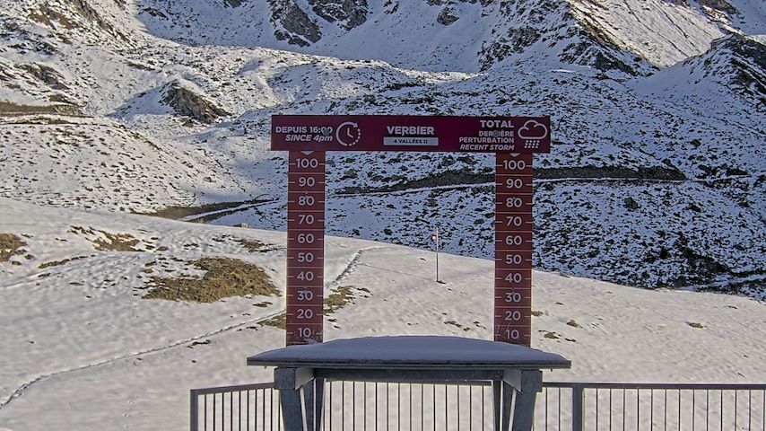 La Chaux 2'265 m. - Hauteur de neige Image