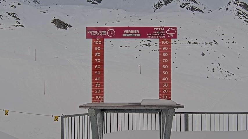 La Chaux 2'265 m. - Hauteur de neige Image