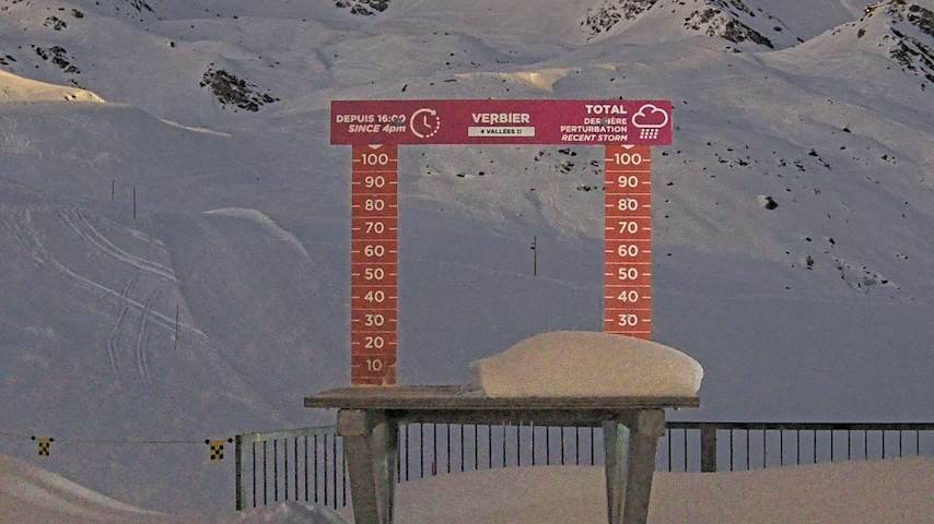 La Chaux 2'265 m. - Hauteur de neige Image