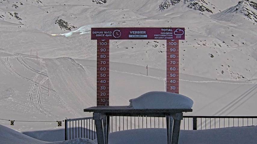 La Chaux 2'265 m. - Hauteur de neige Image