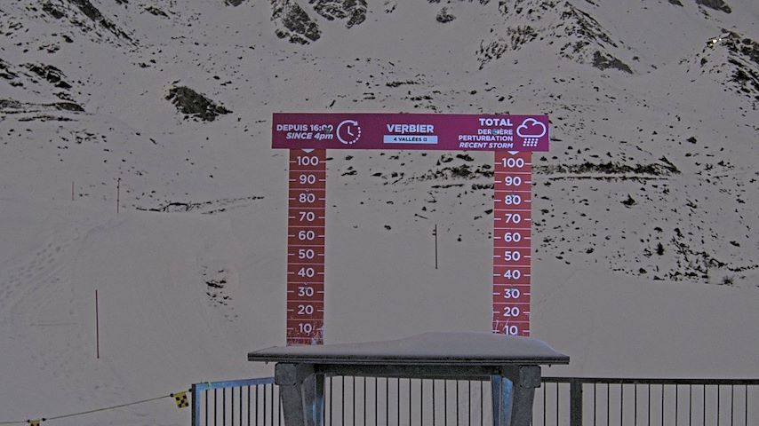 La Chaux 2'265 m. - Hauteur de neige Image